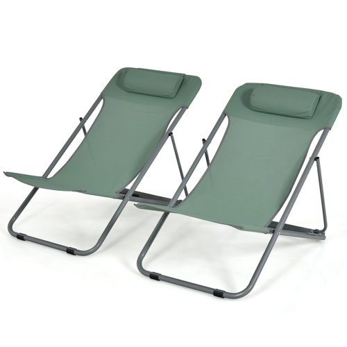 Arlmont & Co. Reclining Beach Chair Wayfair